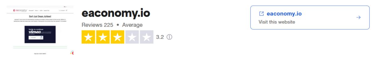 eaconomy.io trustpilot rating